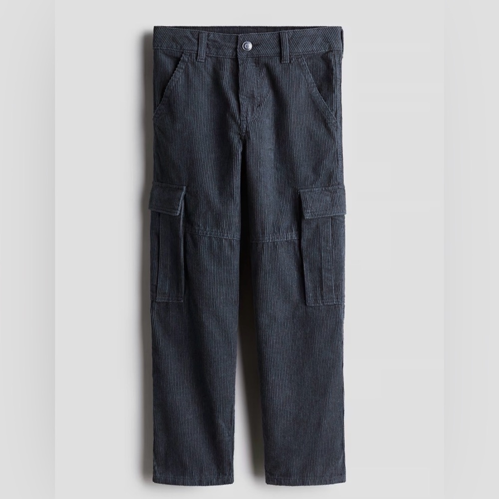 H&M Kids Dark Gray Cargo Cords